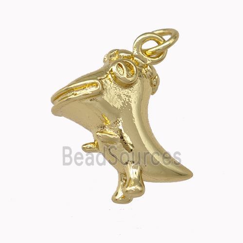 Little Dragonman Charms Copper Cartoon Pendant Gold Plated