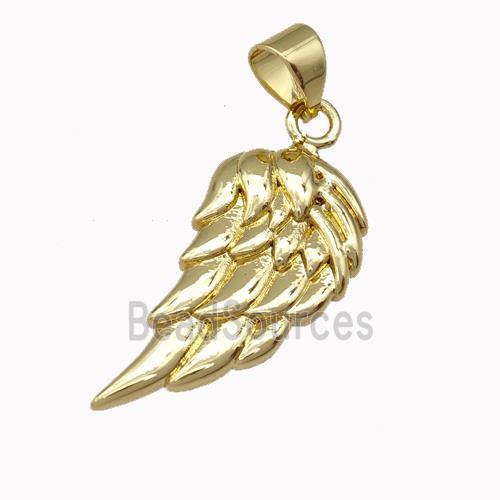 Copper Angel Wings Pendant Gold Plated