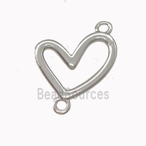 Copper Heart Connector Platinum Plated