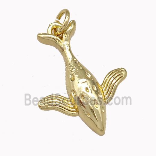 Copper Shark Charms Pendant Gold Plated