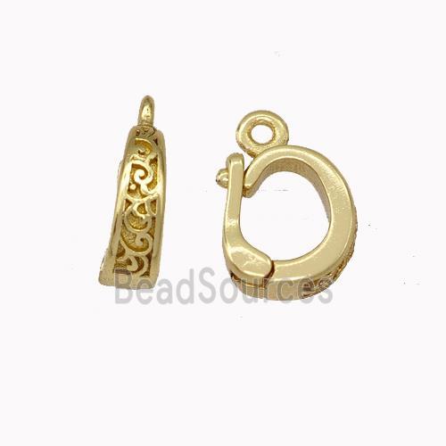 Copper Clasp Bail Gold Plated