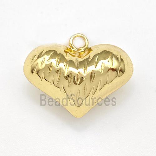 Copper Heart Pendant Hollow Gold Plated