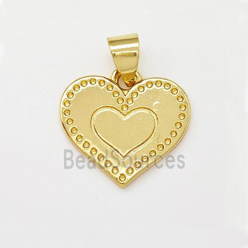 Copper Heart Pendant Gold Plated