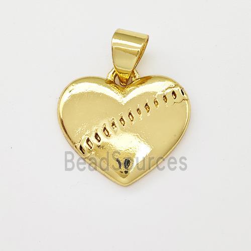 Copper Heart Pendant Gold Plated