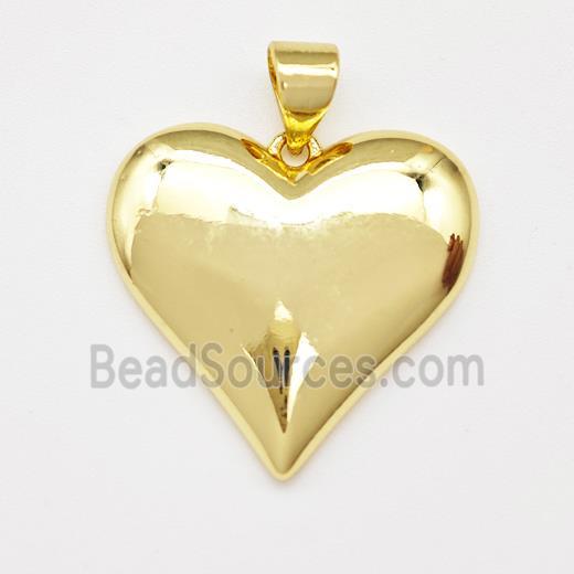 Copper Heart Pendant Gold Plated