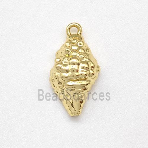 Conch Shell Charms Copper Pendant Gold Plated