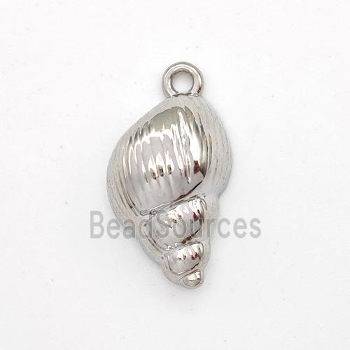 Conch Shell Charms Copper Pendant Platinum Plated