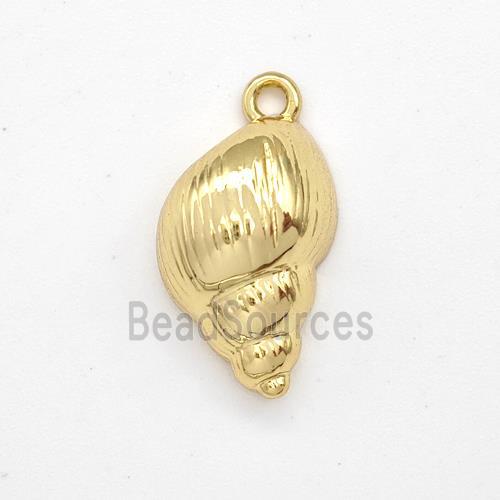 Conch Shell Charms Copper Pendant Gold Plated