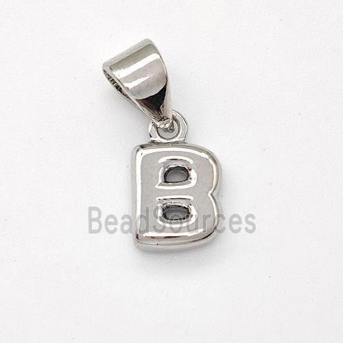 Copper Letter-B Pendant Platinum Plated