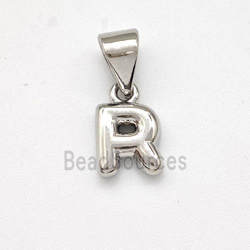 Copper Letter-R Pendant Platinum Plated