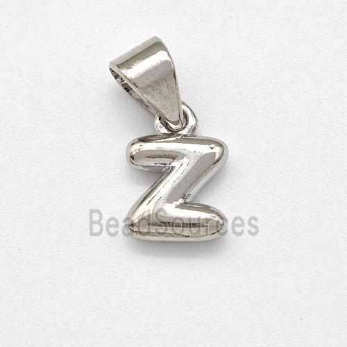 Copper Letter-Z Pendant Platinum Plated