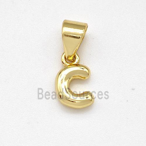 Copper Letter-C Pendant Gold Plated