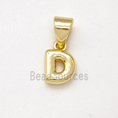 Copper Letter-D Pendant Gold Plated