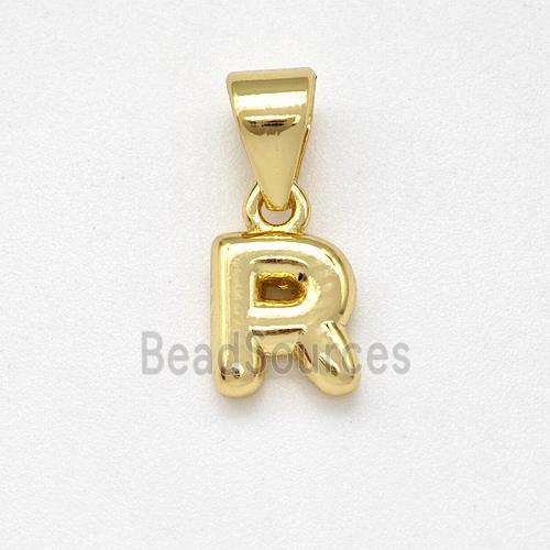 Copper Letter-R Pendant Gold Plated