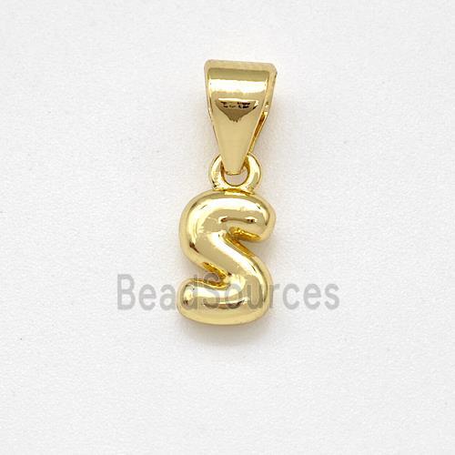 Copper Letter-S Pendant Gold Plated