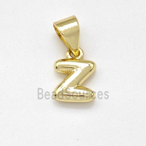 Copper Letter-Z Pendant Gold Plated