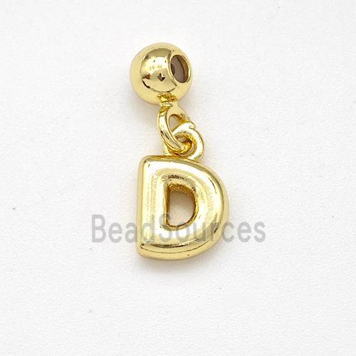 Copper Letter-D Pendant Gold Plated