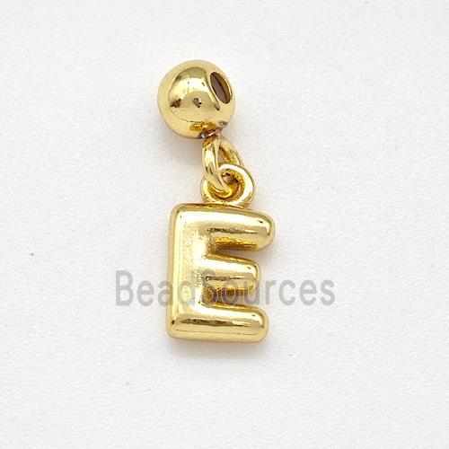 Copper Letter-E Pendant Gold Plated