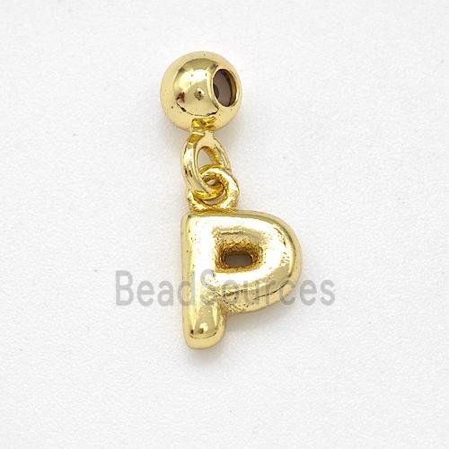 Copper Letter-P Pendant Gold Plated