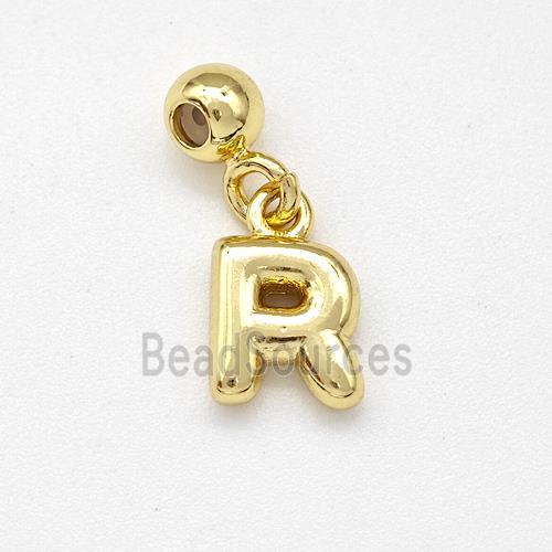 Copper Letter-R Pendant Gold Plated