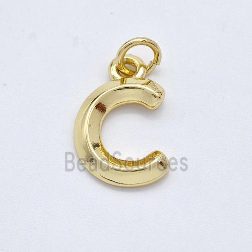 Copper Letter-C Pendant Gold Plated