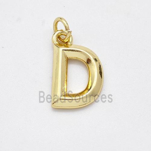 Copper Letter-D Pendant Gold Plated