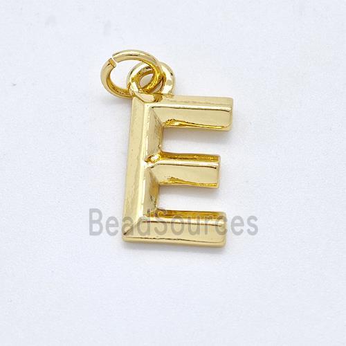 Copper Letter-E Pendant Gold Plated