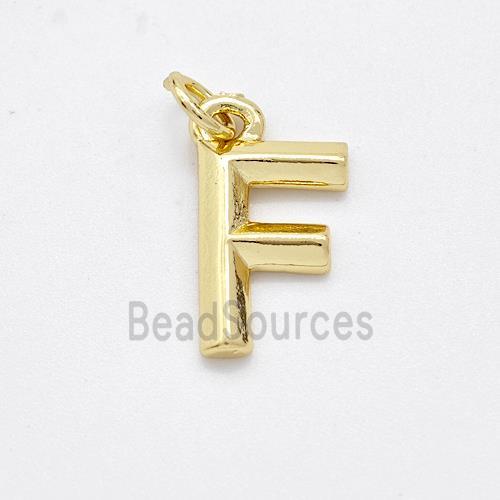 Copper Letter-F Pendant Gold Plated