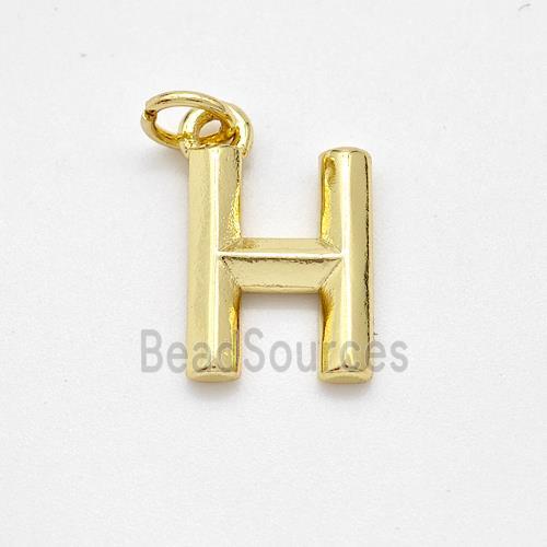 Copper Letter-H Pendant Gold Plated