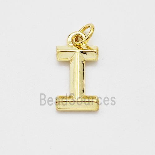 Copper Letter-I Pendant Gold Plated