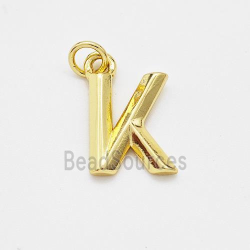 Copper Letter-K Pendant Gold Plated