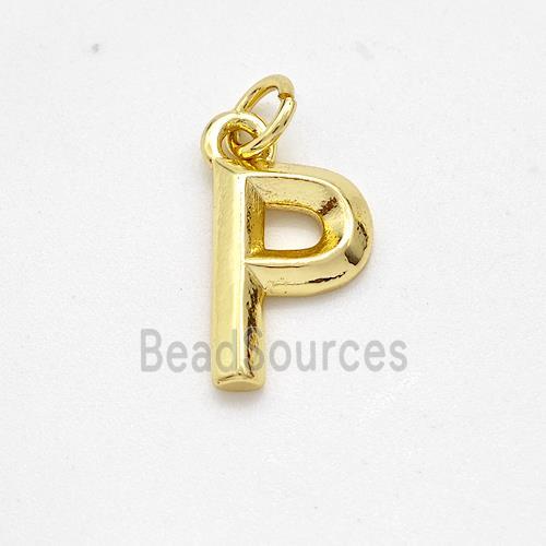 Copper Letter-P Pendant Gold Plated