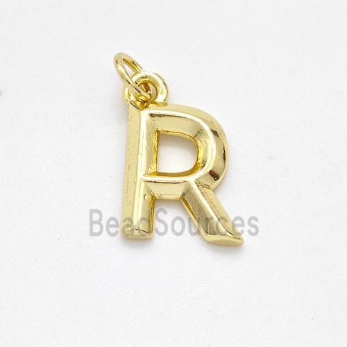 Copper Letter-R Pendant Gold Plated