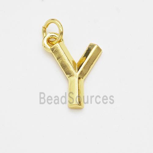 Copper Letter-Y Pendant Gold Plated