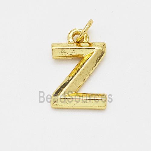 Copper Letter-Z Pendant Gold Plated