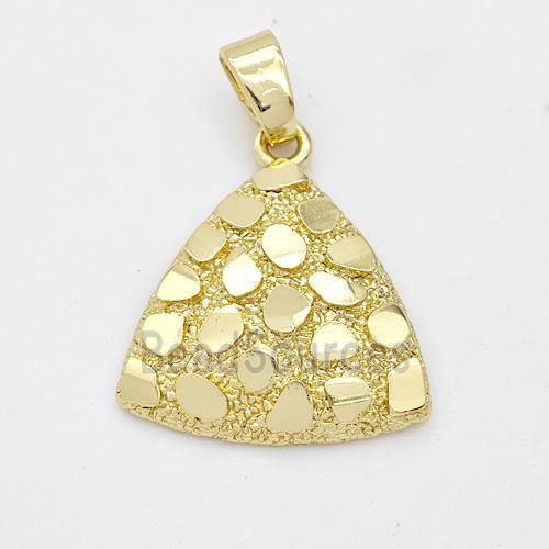 Copper Triangle Pendant Nugget Gold Plated