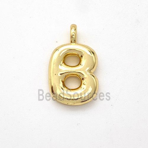 Copper Letter-B Pendant Gold Plated