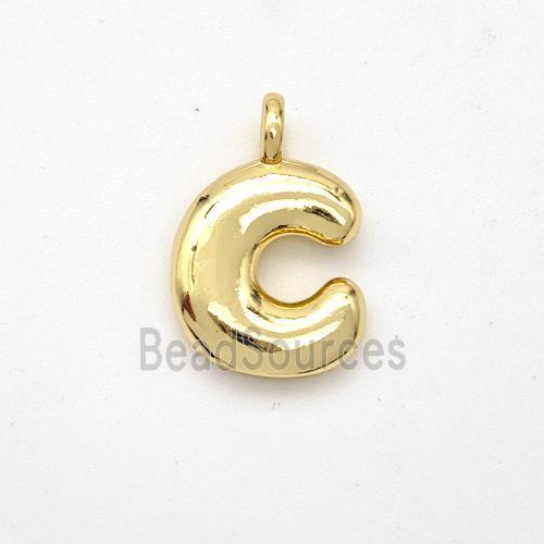 Copper Letter-C Pendant Gold Plated