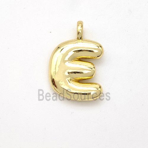 Copper Letter-E Pendant Gold Plated