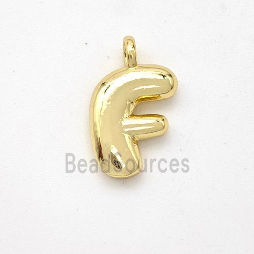 Copper Letter-F Pendant Gold Plated