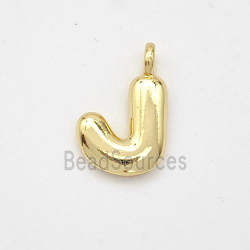 Copper Letter-J Pendant Gold Plated