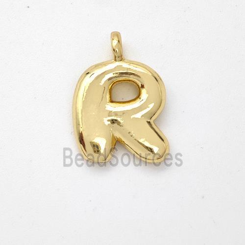 Copper Letter-R Pendant Gold Plated