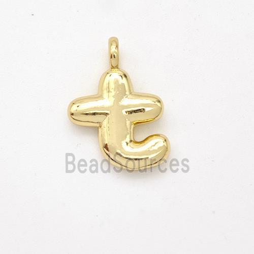 Copper Letter-T Pendant Gold Plated