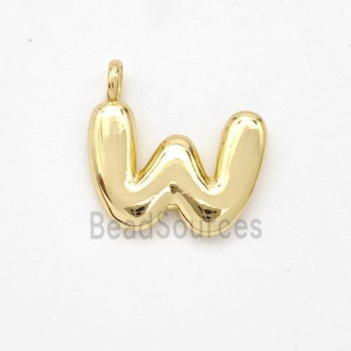 Copper Letter-W Pendant Gold Plated