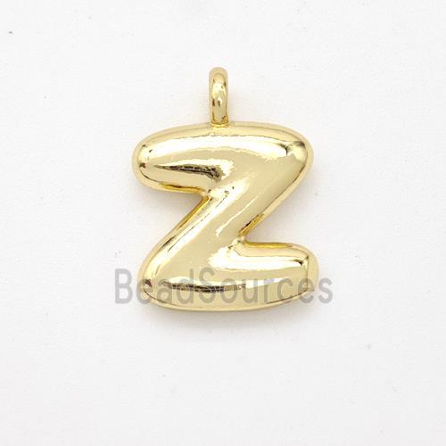 Copper Letter-Z Pendant Gold Plated