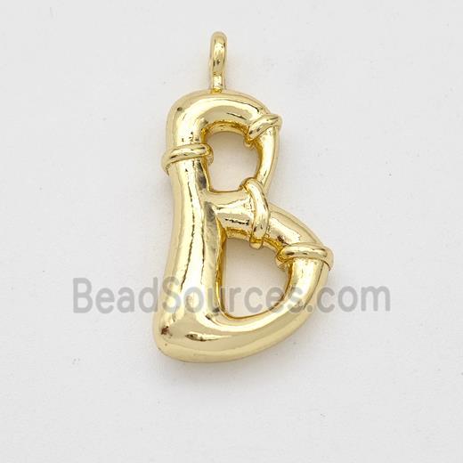 Copper Letter-B Pendant Gold Plated