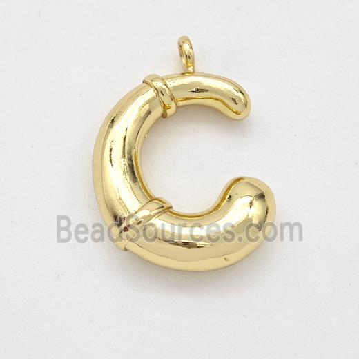 Copper Letter-C Pendant Gold Plated