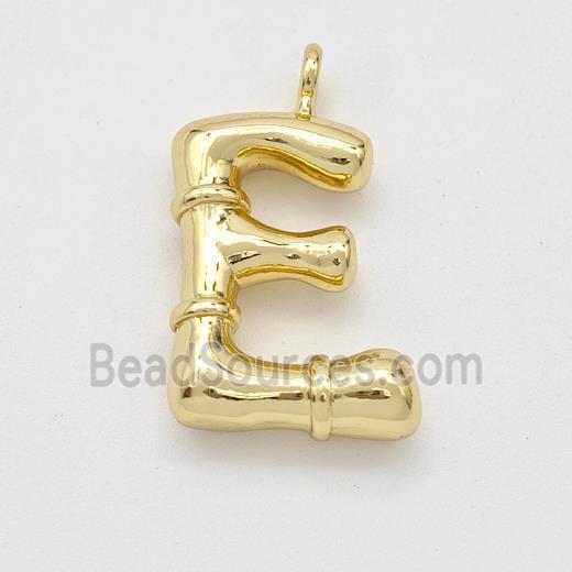 Copper Letter-E Pendant Gold Plated