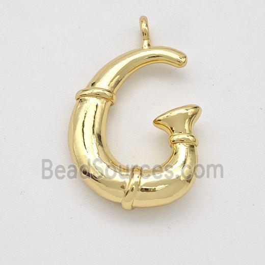 Copper Letter-G Pendant Gold Plated