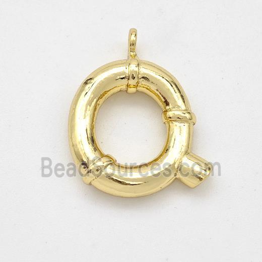 Copper Letter-Q Pendant Gold Plated